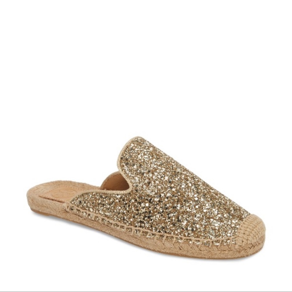 Tory Burch Max Glitter Espadrille Spark Gold 9